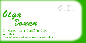 olga doman business card